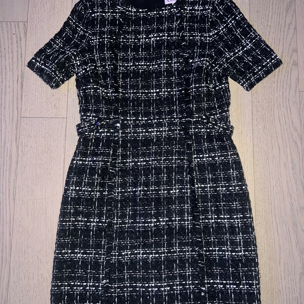 Nanette Lepore Black and White Tweed Dress